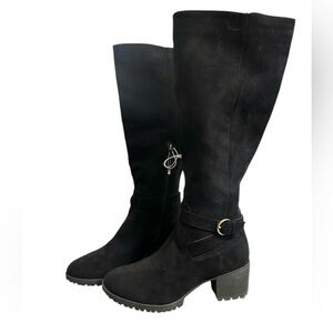 NEW! Dr Scholls Women’s Like It Knee Boots Heeled Comfort Winter Black 6.5 M